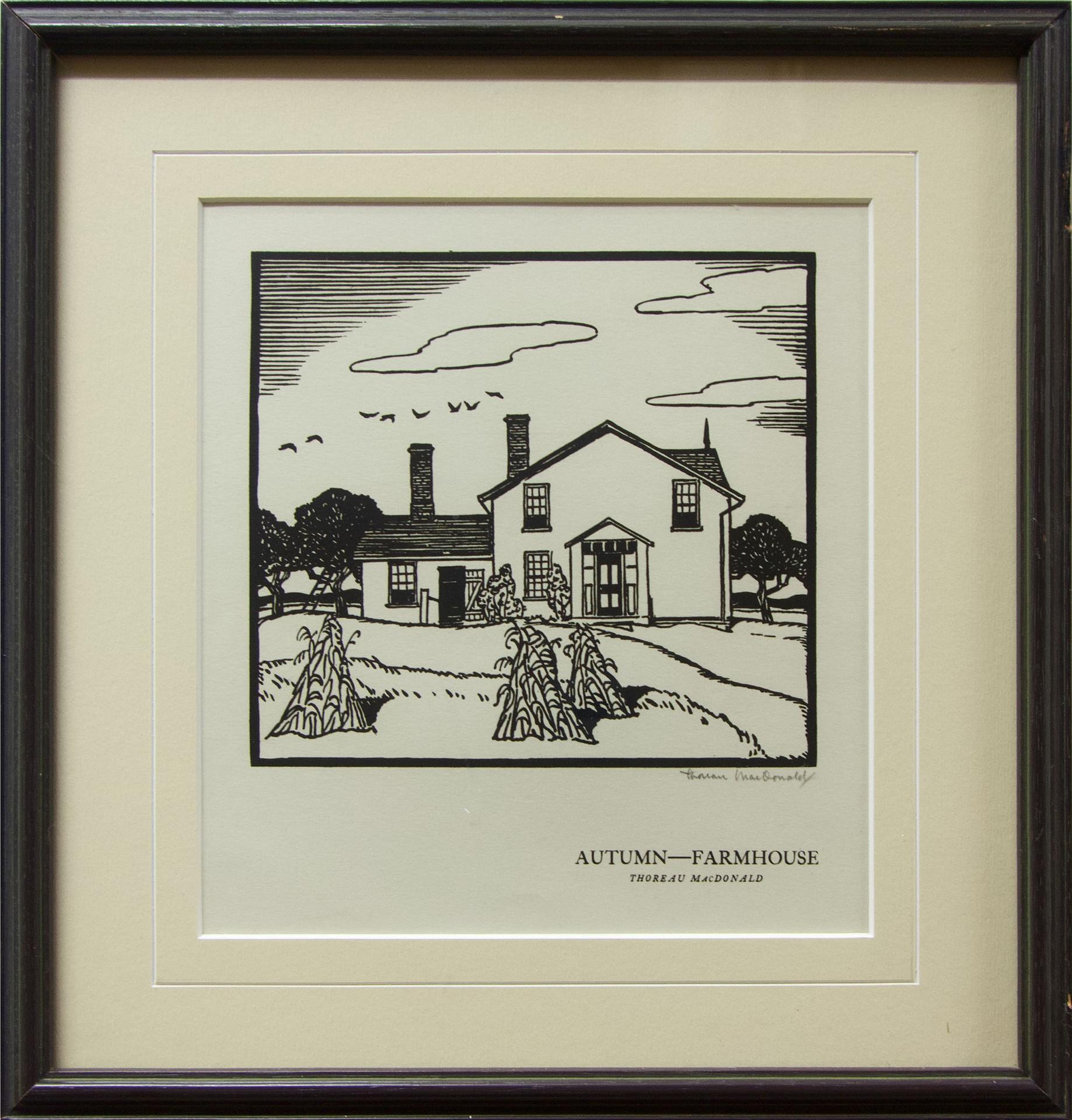 Thoreau MacDonald (1901-1989) - Autumn - Farmhouse