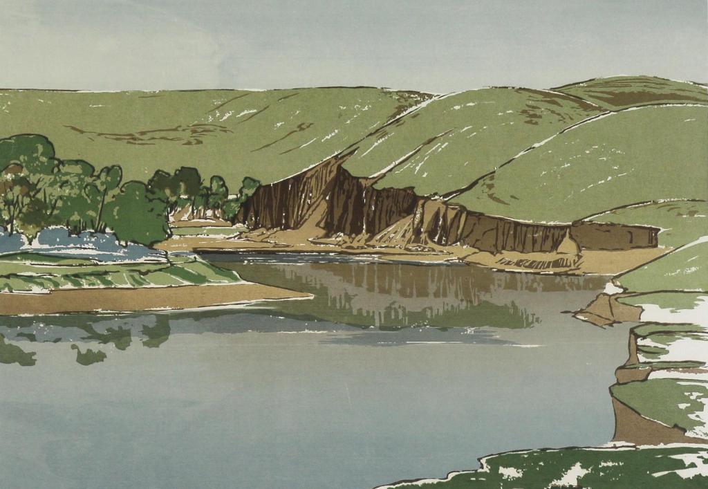 George Weber (1907-2002) - Belly River Near Monarch, Alberta; 1967