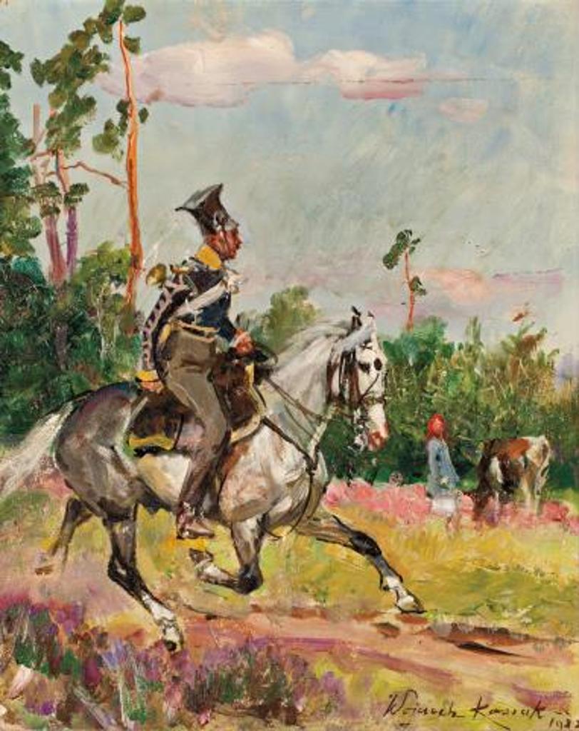 Wojciech Van Kossak (1857-1942) - Cavalry Officer