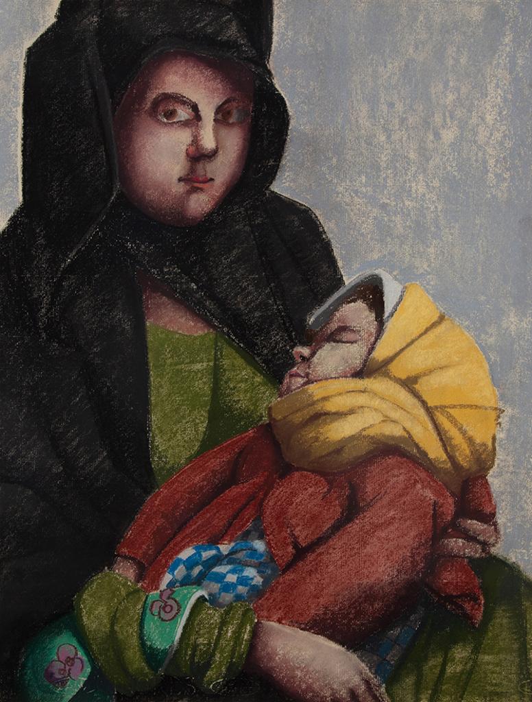 Louise Scott (1936-2007) - Mother & Child