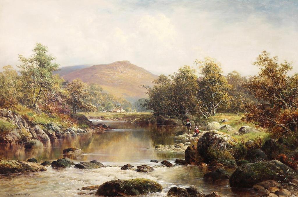 William Henry Mander (1850-1922) - In The Lledr Valley (On The River Llugwy Wales, Betws-Y-Coed)