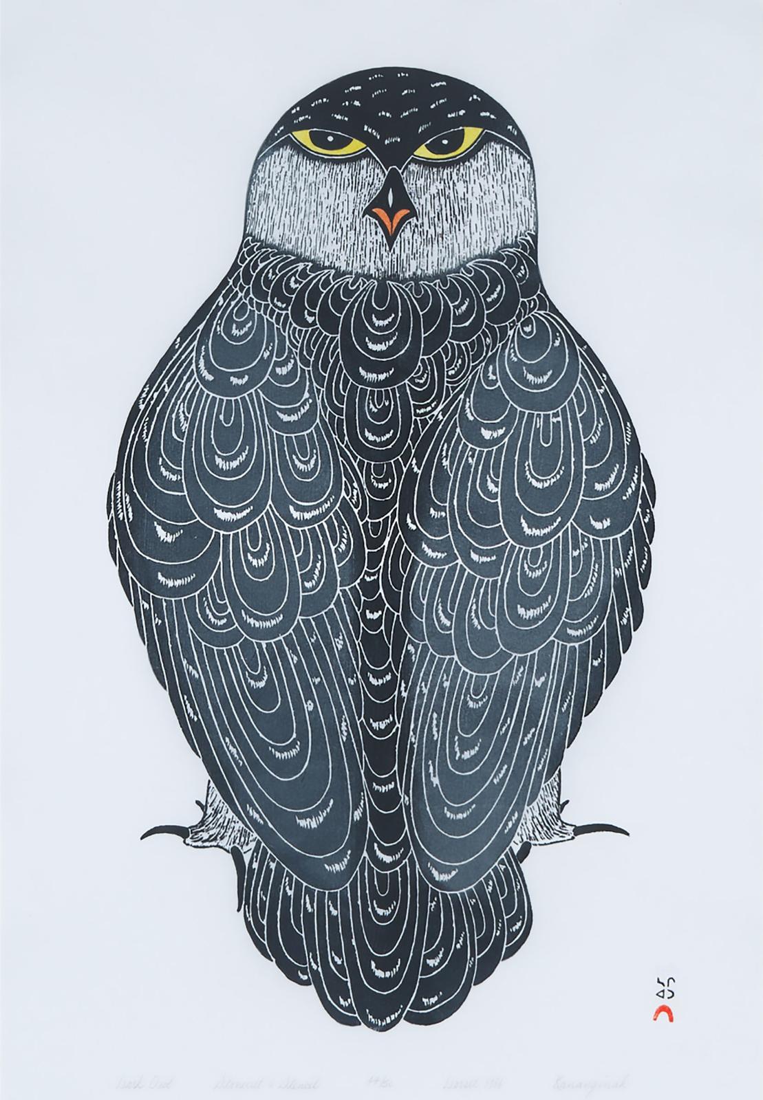 Kananginak Pootoogook (1935-2010) - Dark Owl