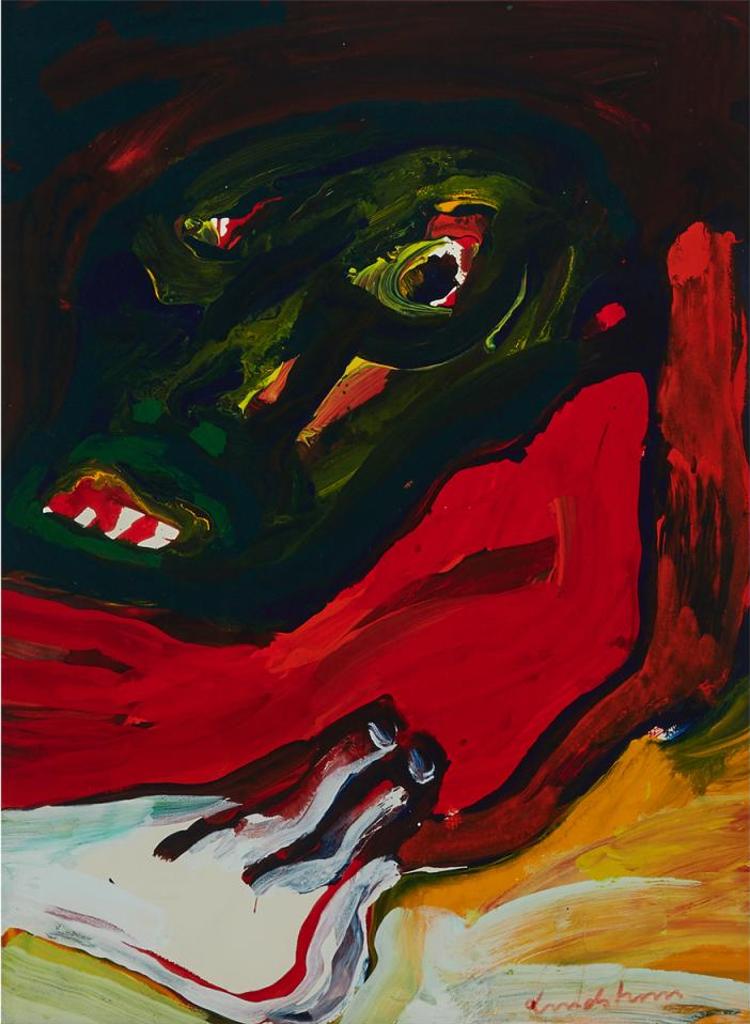 Bengt LIndstrom (1925-2008) - Untitled (Green Face Figure)
