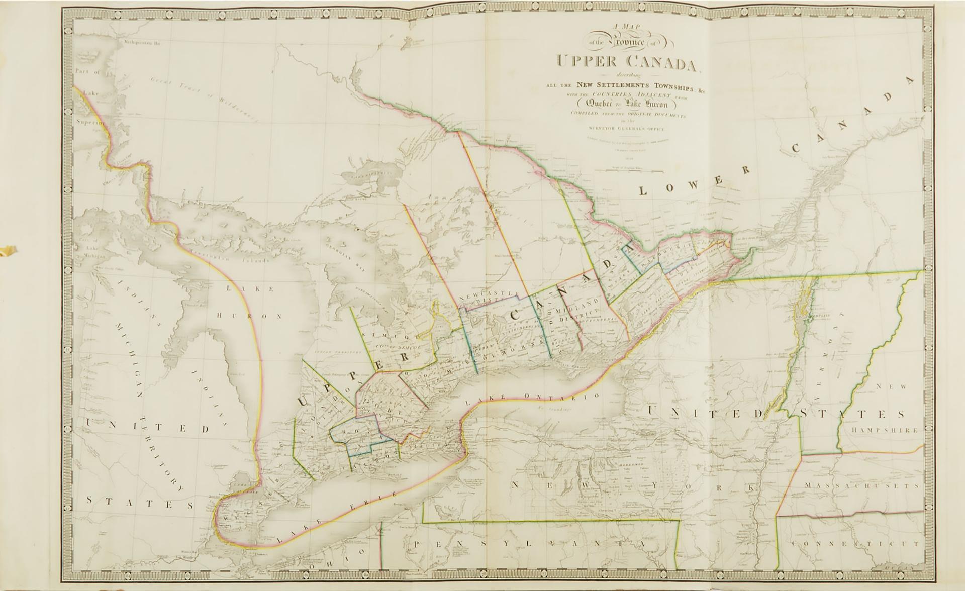 James Wyld - A Map Of The Province Of Upper Canada, 1843