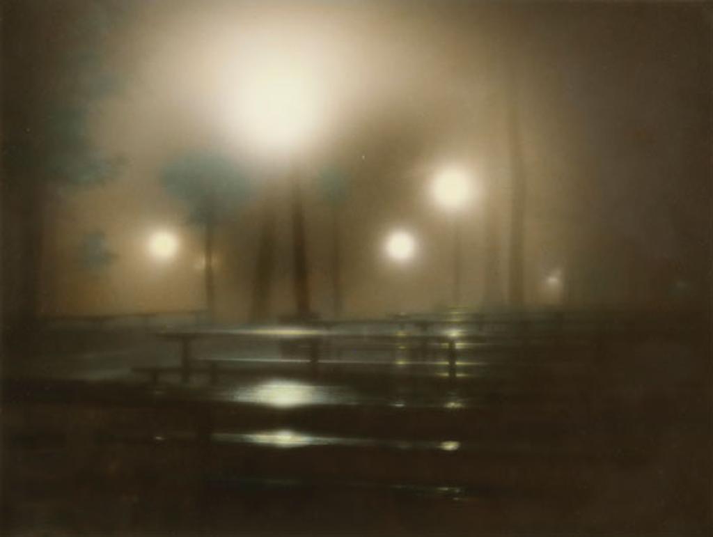 Rick Zolkower - Fog and Park Benches at Night (03496/146)