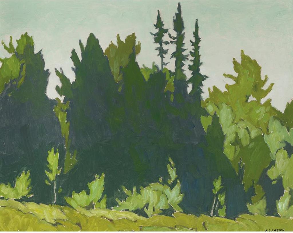 Alfred Joseph (A.J.) Casson (1898-1992) - Tall Trees, Oxtongue Lake, July, 1983