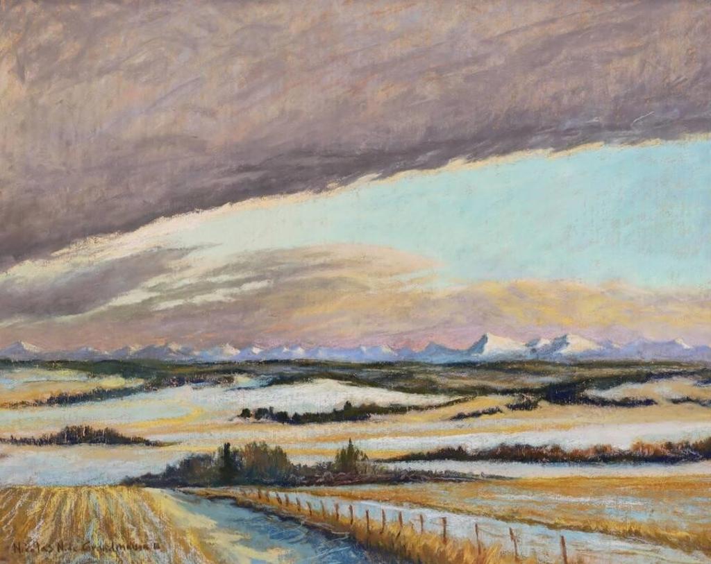 Nickola de Grandmaison (1938) - Foothills Landscape With Chinook Arch