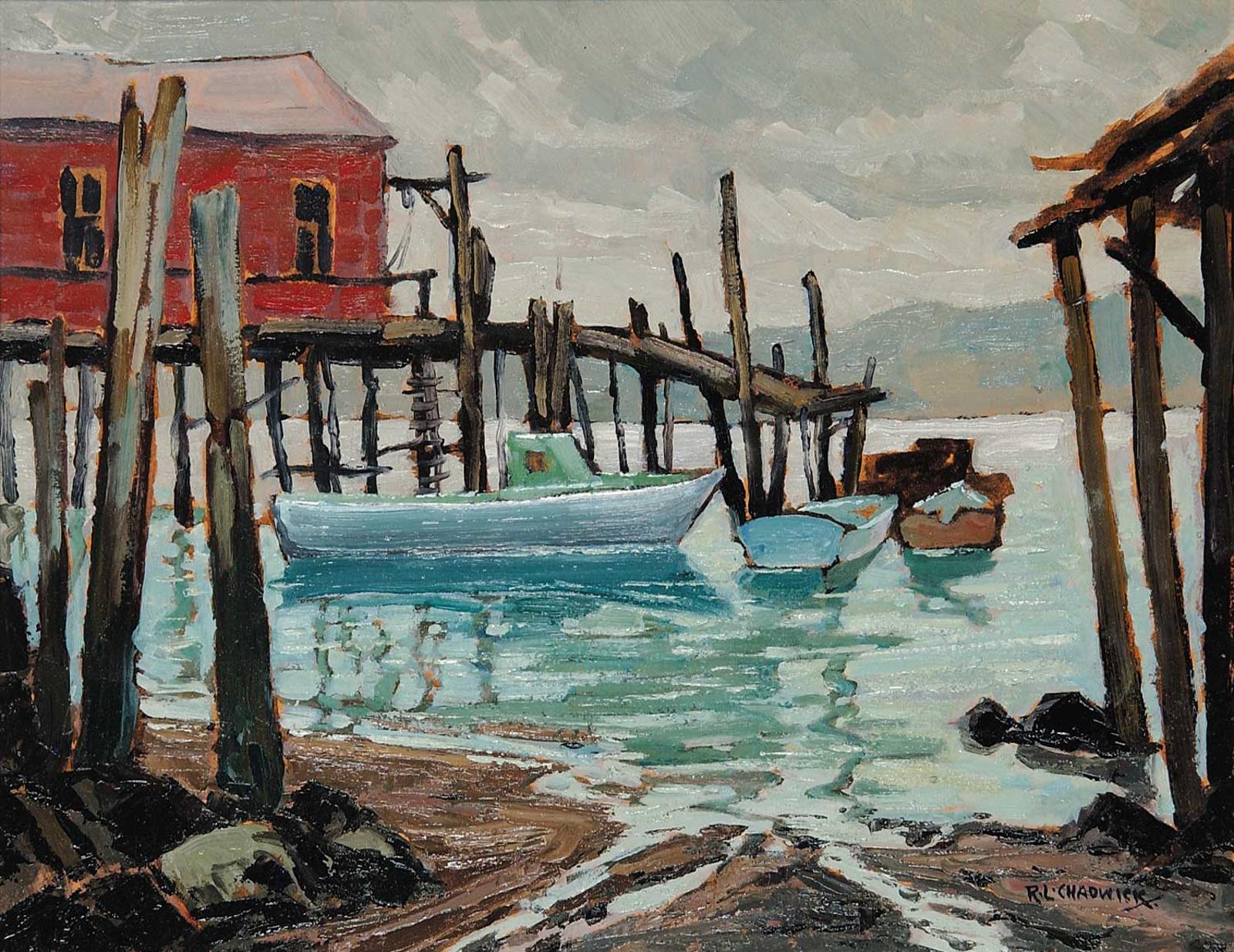 Robert Lee Chadwick (1905-1971) - Low Tide, Lobster Pier
