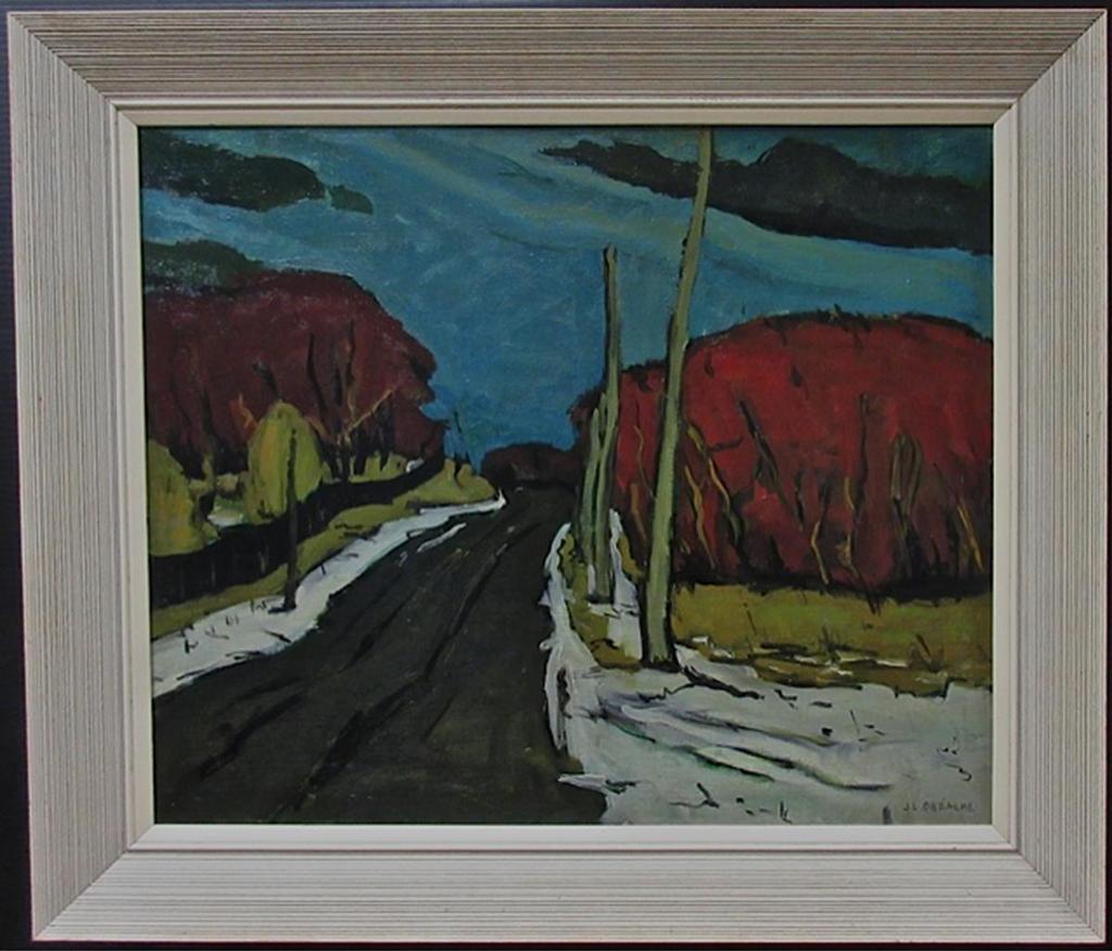 Jeanne Leblanc Rheaume (1915-2000) - Untitled (Road To Lake - Evening)