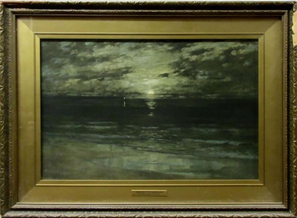 James William Schofield (1865-1944) - Moonlight On The Cornish Coast