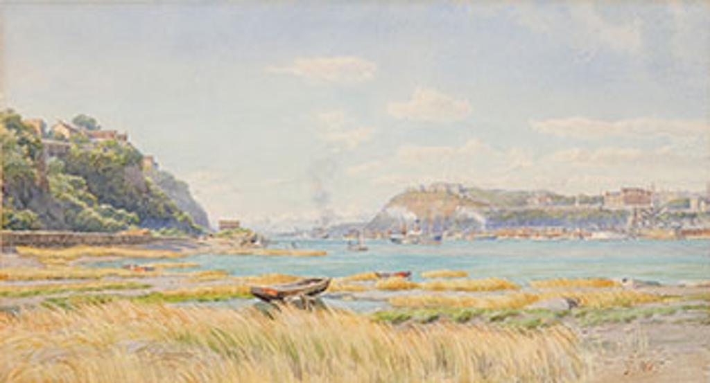 Charles Jones (C. J.) Way (1834-1919) - View of Quebec from the River Marshes