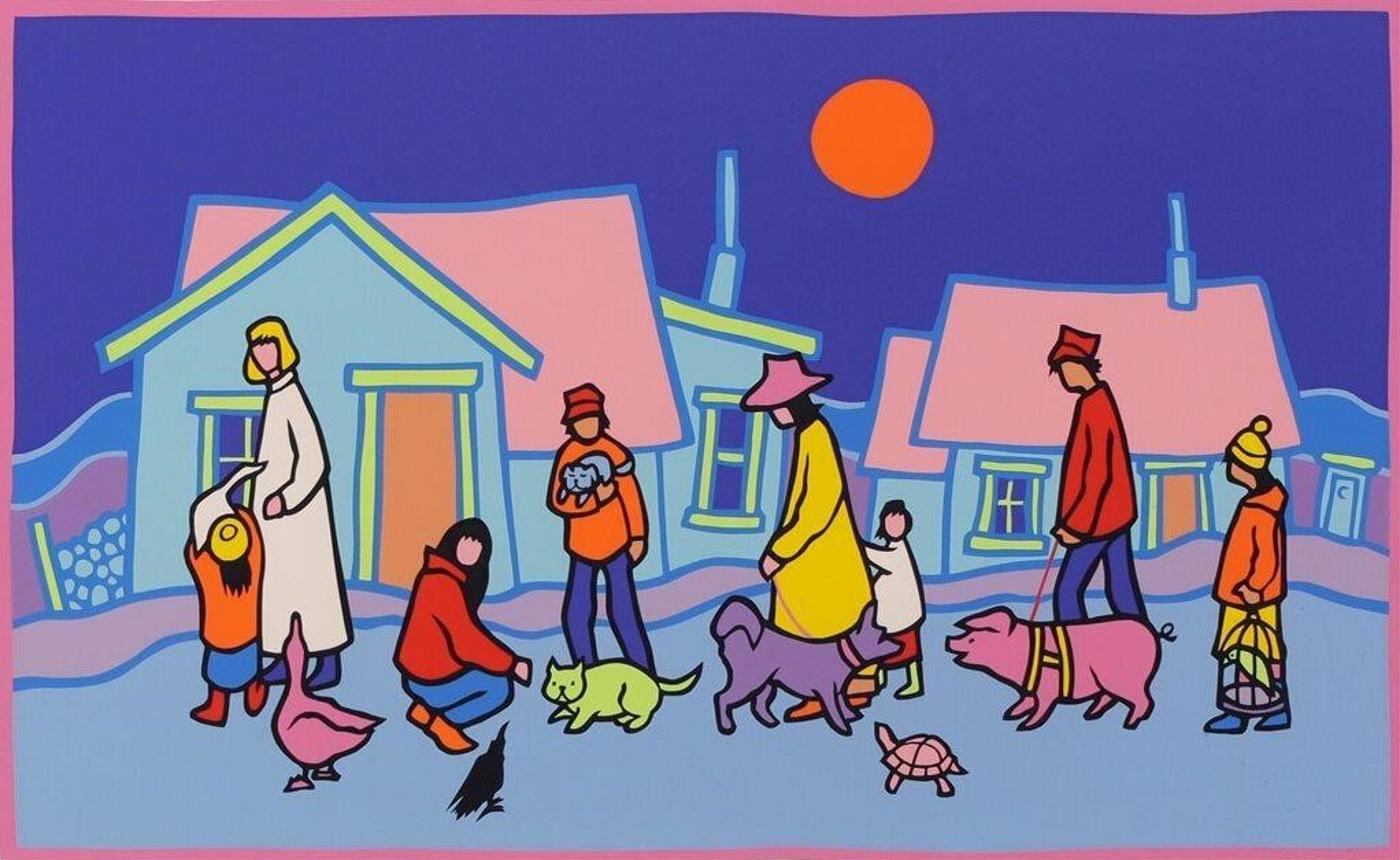 Ted Harrison (1926-2015) - THE VET; 1991