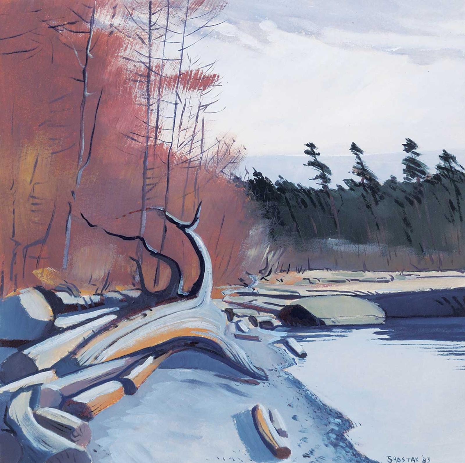 Peter Shostak (1943) - Winter Beach Before First Snowfall