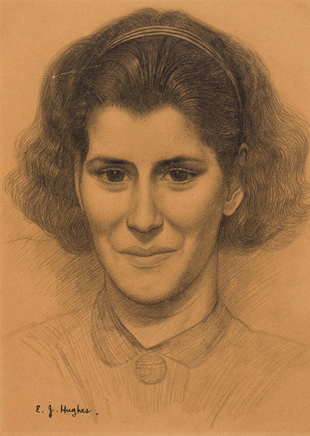 Edward John (E. J.) Hughes (1913-2007) - Portrait of the Artist's Wife