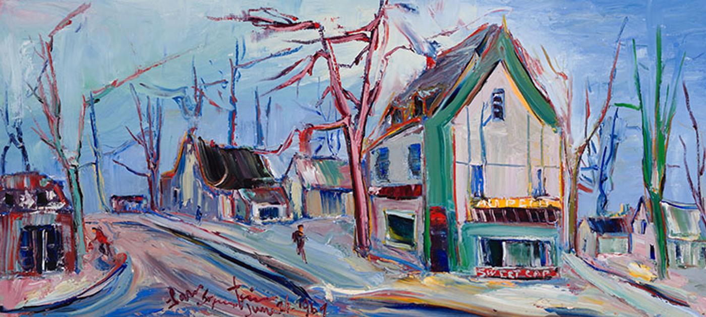 Samuel (Sam) Borenstein (1908-1969) - Street in Laurentians