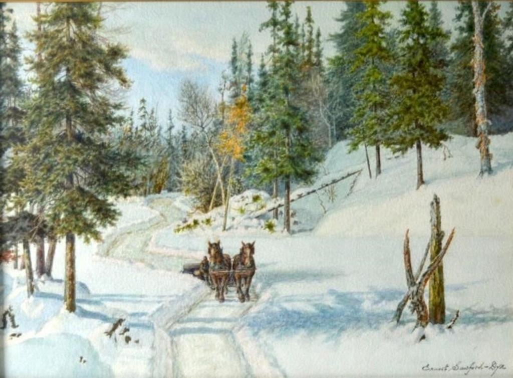 Ernest Sawford-Dye (1873-1965) - Untitled (Logging in Winter)