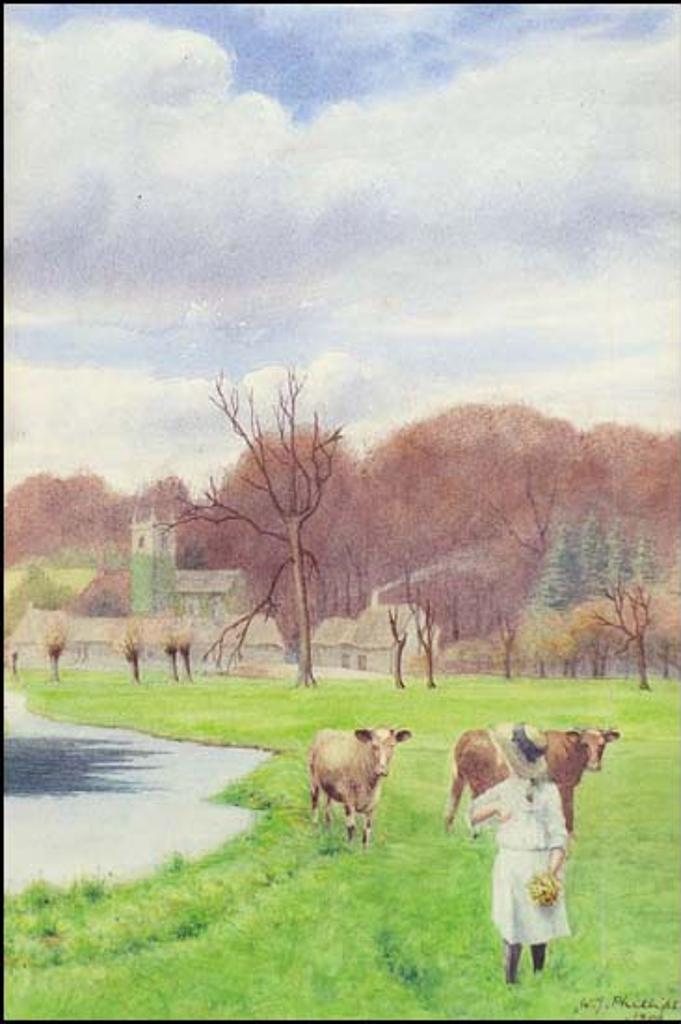 Walter Joseph (W.J.) Phillips (1884-1963) - Morning in the Pasture