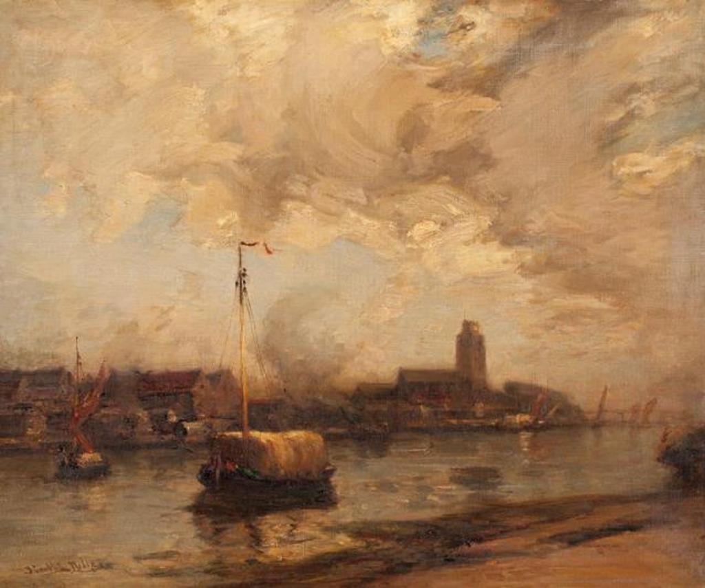 J. Campbell Nobel (1845-1913) - A Busy Waterway
