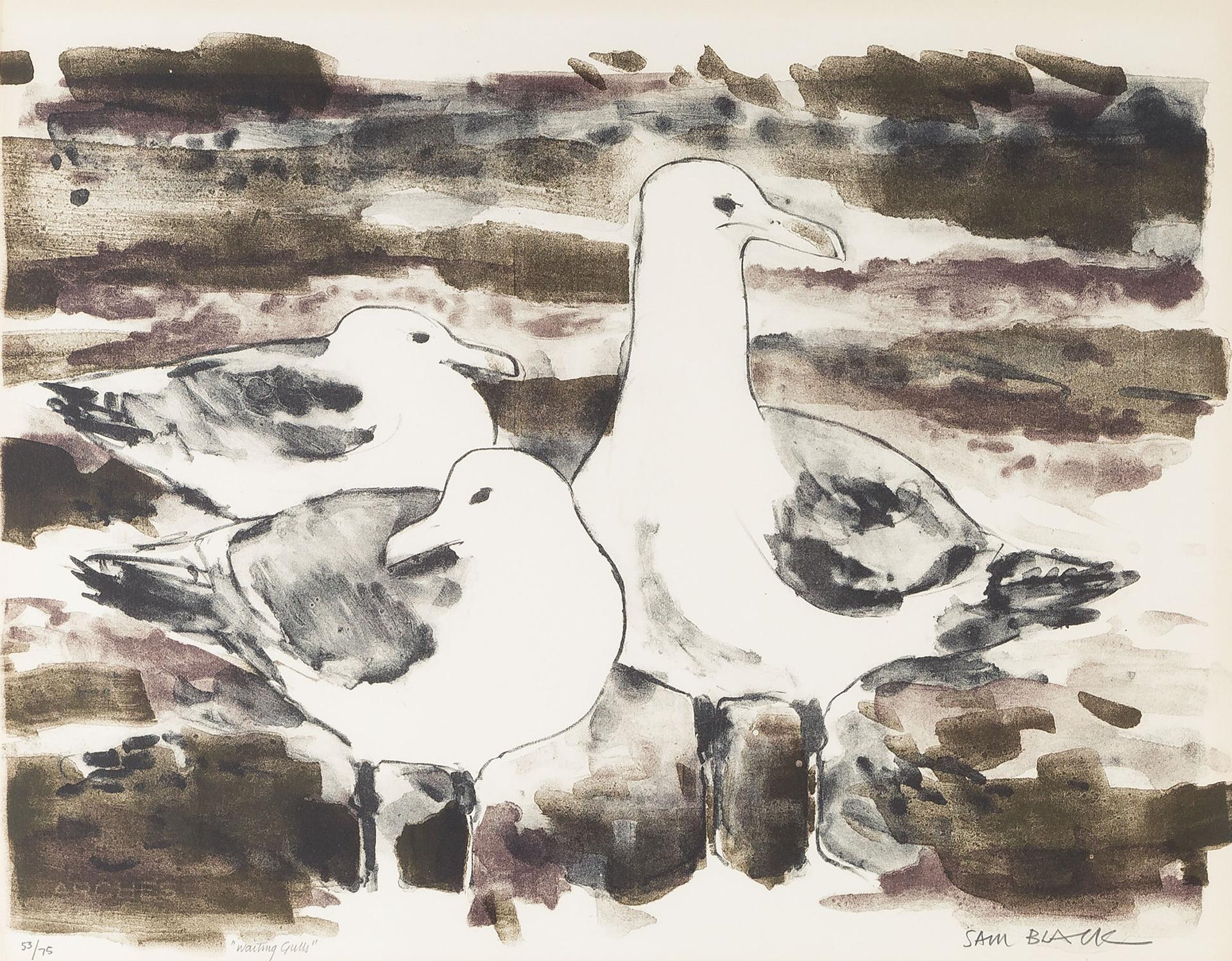 Samuel (Sam) Black (1913-1988) - Waiting Gulls
