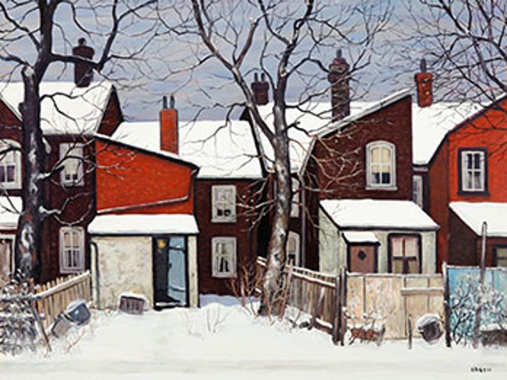 John Kasyn (1926-2008) - Back Yard on a Winter Day