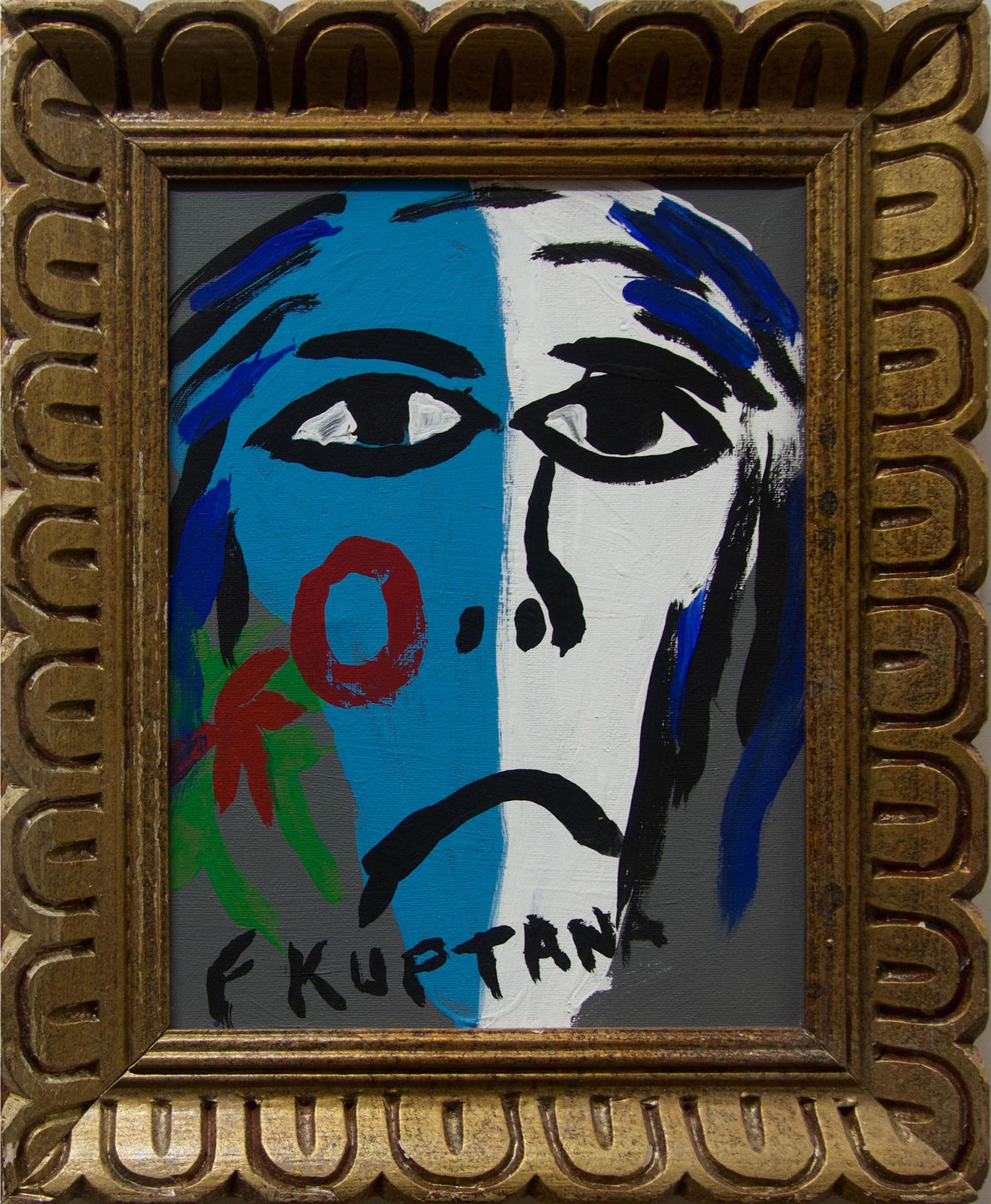 Floyd Kuptana (1964-2021) - Untitled (Sad Eyes)