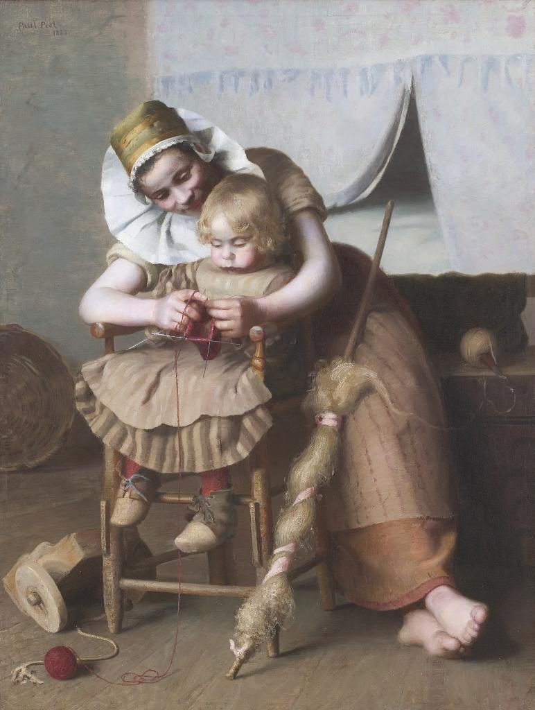 Paul Peel (1860-1892) - Mother's Help (La Première Notion)