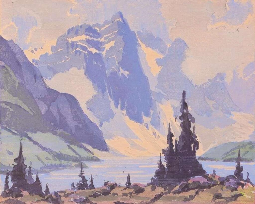 Barbara Harvey Leighton (1911-1986) - Mt. Fay, Moraine Lake