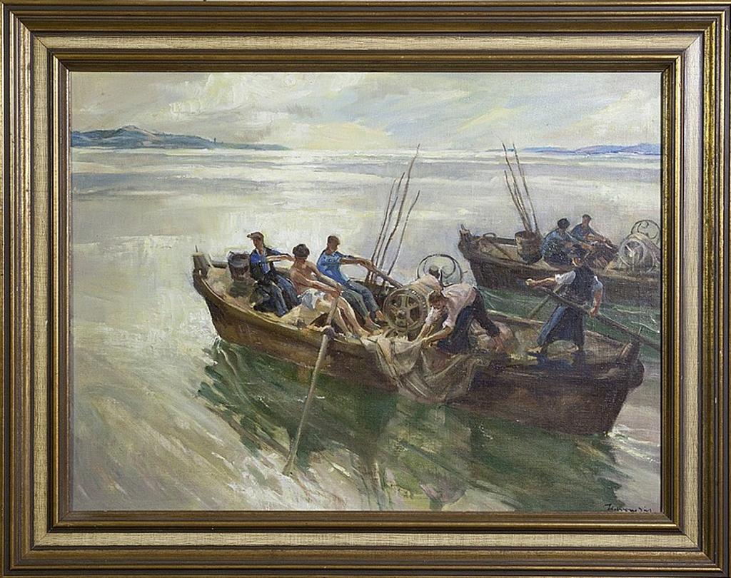 Pal Udvary (1900-1987) - Untitled - Untitled (Fishermen)