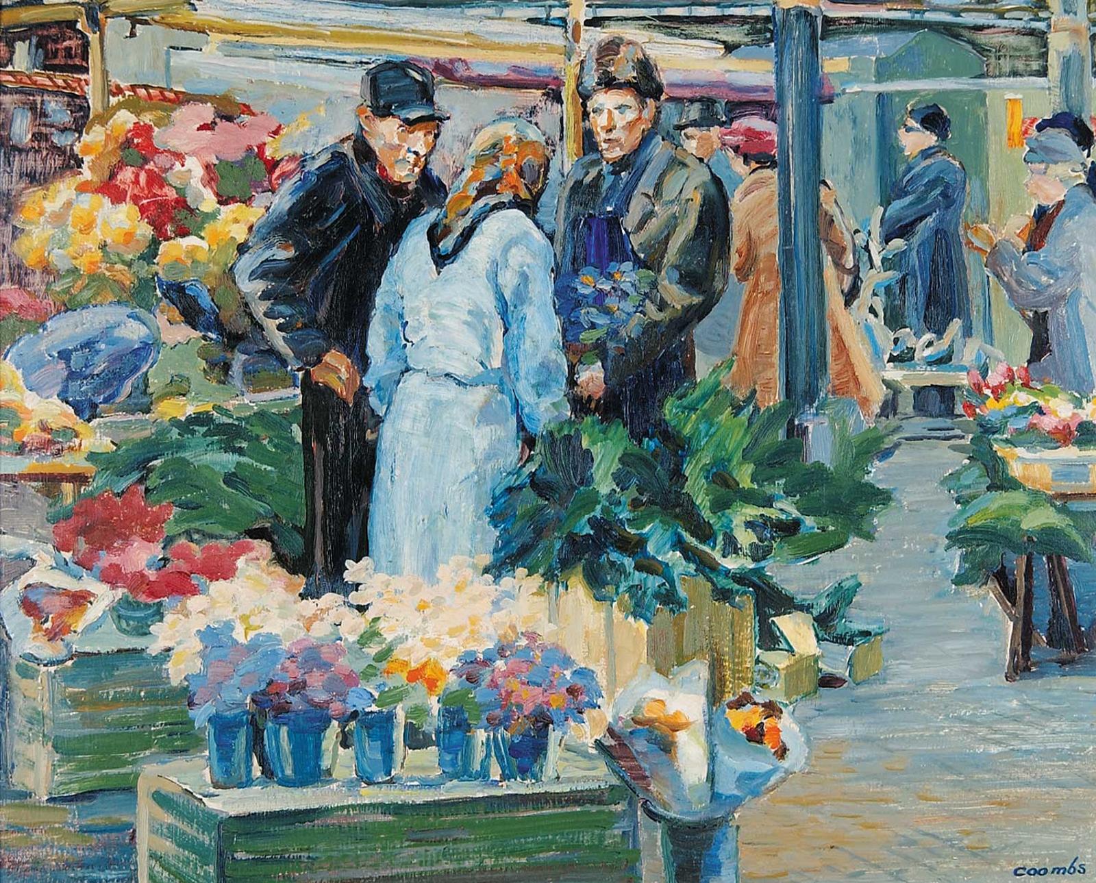 Edith Grace (Lawson) Coombs (1890-1986) - Market, Stockholm, Sweden