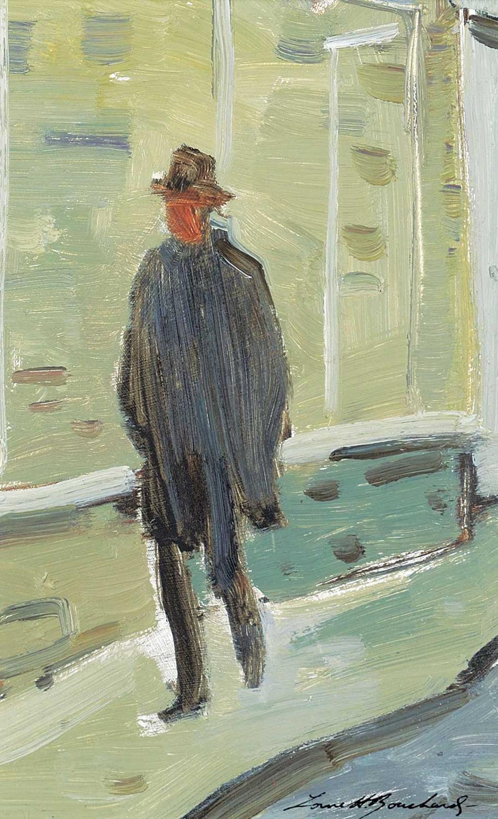 George Lorne Holland Bouchard (1913-1978) - A Study of a Man Walking [Quebec City]