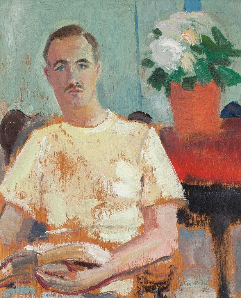 Jean Paul Lemieux (1904-1990) - Portrait Of A Man Reading