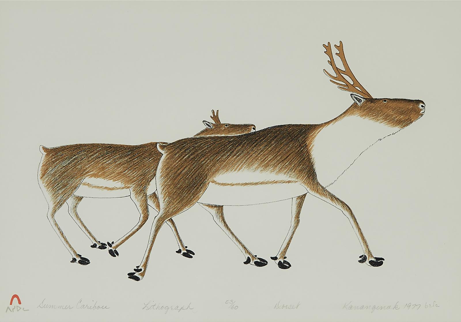 Kananginak Pootoogook (1935-2010) - Summer Caribou