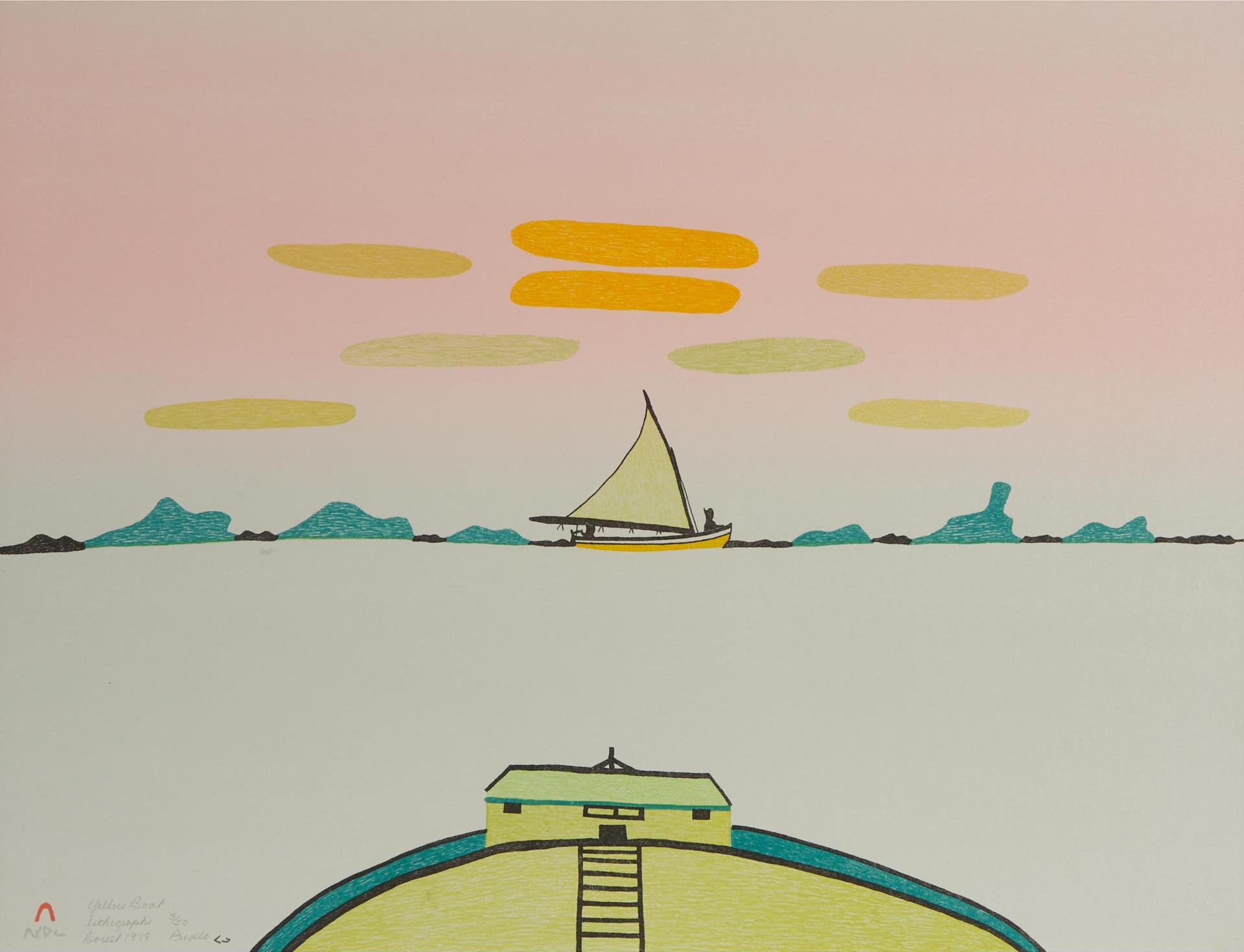 Pudlo Pudlat (1916-1992) - Yellow Boat
