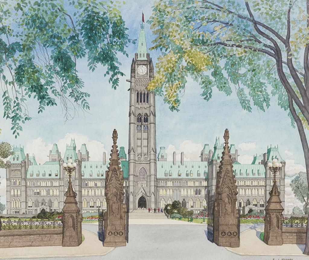 Edward John (E. J.) Hughes (1913-2007) - Parliament Buildings, Ottawa