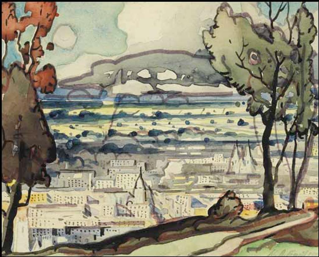 Marc-Aurèle Fortin (1888-1970) - Vue de Montréal du Mont Royal