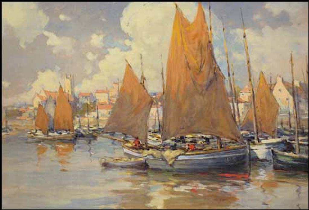 Farquhar Mcgillivray Strachan Stewart Knowles (1859-1932) - Fishing Boats, Penzance