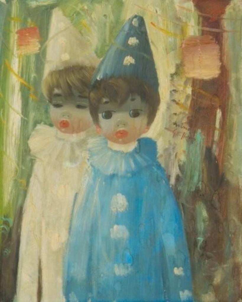 Nino Giuffrida (1924) - Two Children Dressed as Clowns