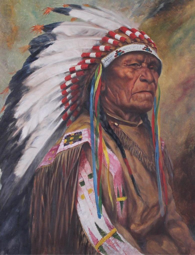 Father Henry Metzger (1877-1949) - Chief Matore Tchanka (Mato-In-Ga-Ka), Jumping Bear), Sioux, Indian; Ca 1930