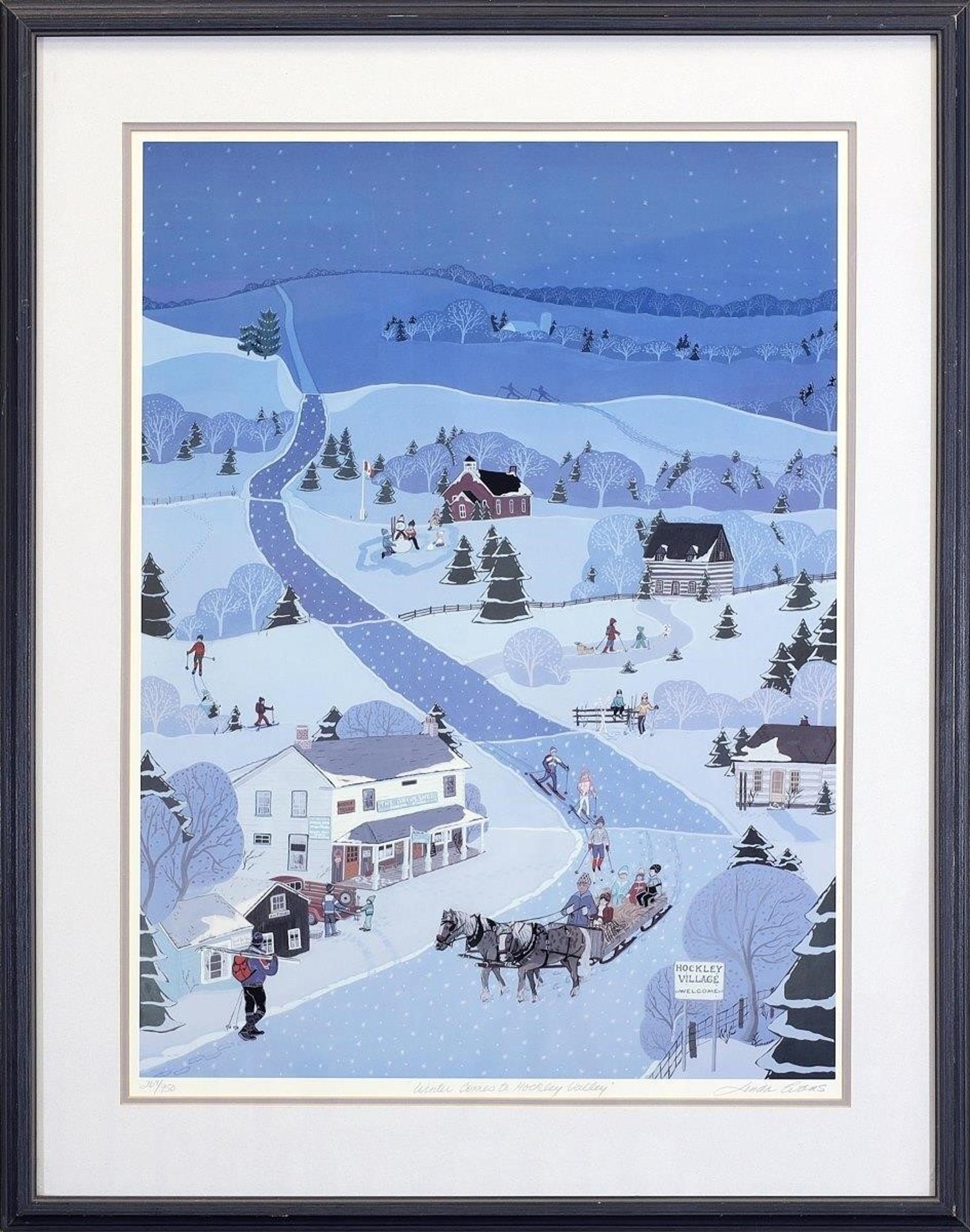Linda Evans (1949) - “Winter Comes to Hockley Valley”; 1989; ed. #269/950