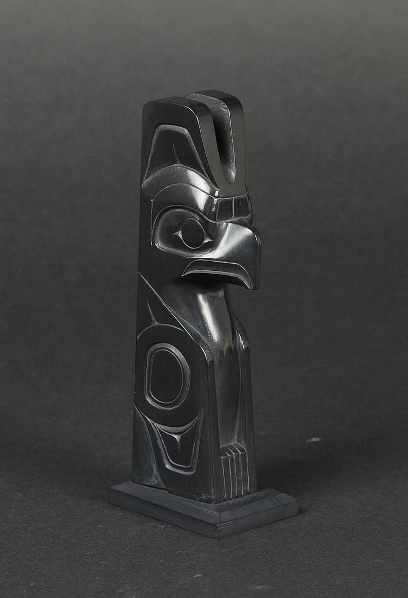 Denny Dixon (1944) - an argillite pole in the form of Haida Eagle