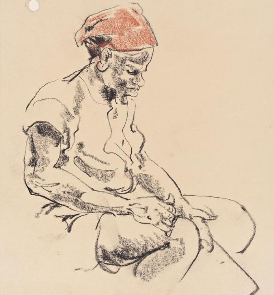 Arthur Lismer (1885-1969) - Study of a Seated  Man