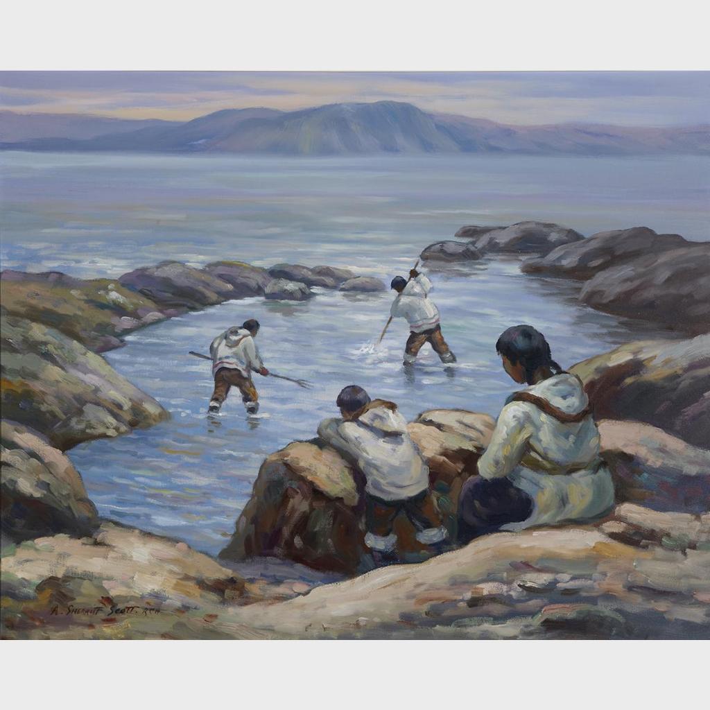 Adam Sherriff Scott (1887-1980) - Eskimo Fishing