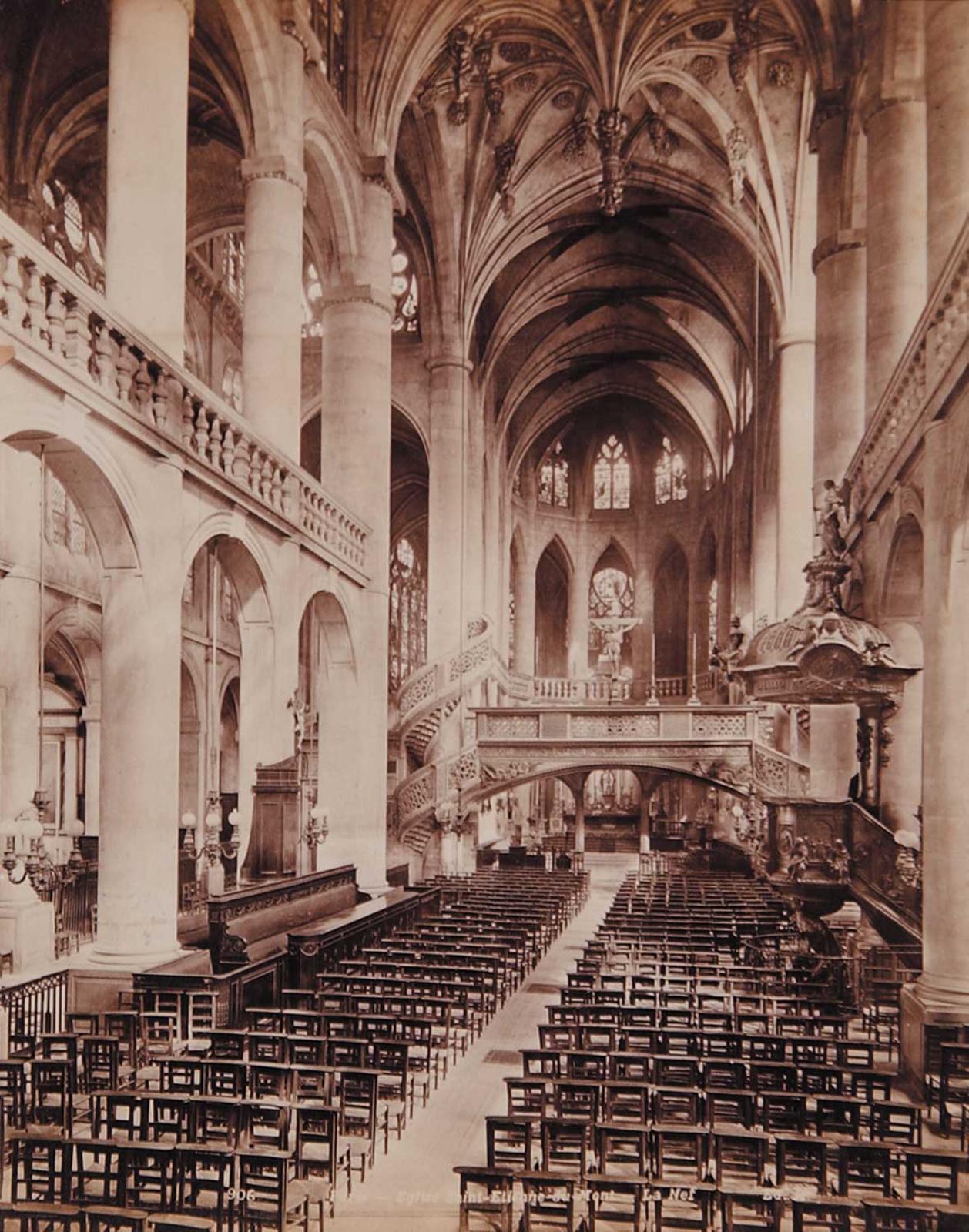 French School - La Nef (the nave), Eglise Saint Etienne - du - Mont, Paris