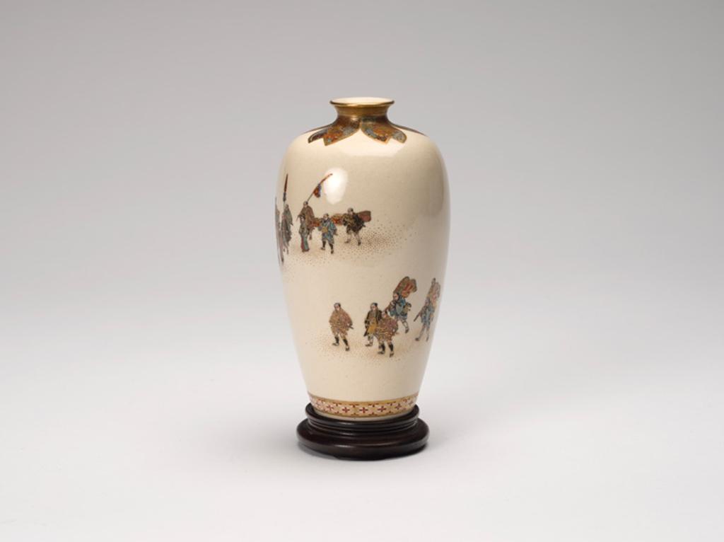 Yabu Meizan (1853-1934) - A Japanese Satsuma 'Procession' Ovoid Jar, Meiji Period, Circa 1900