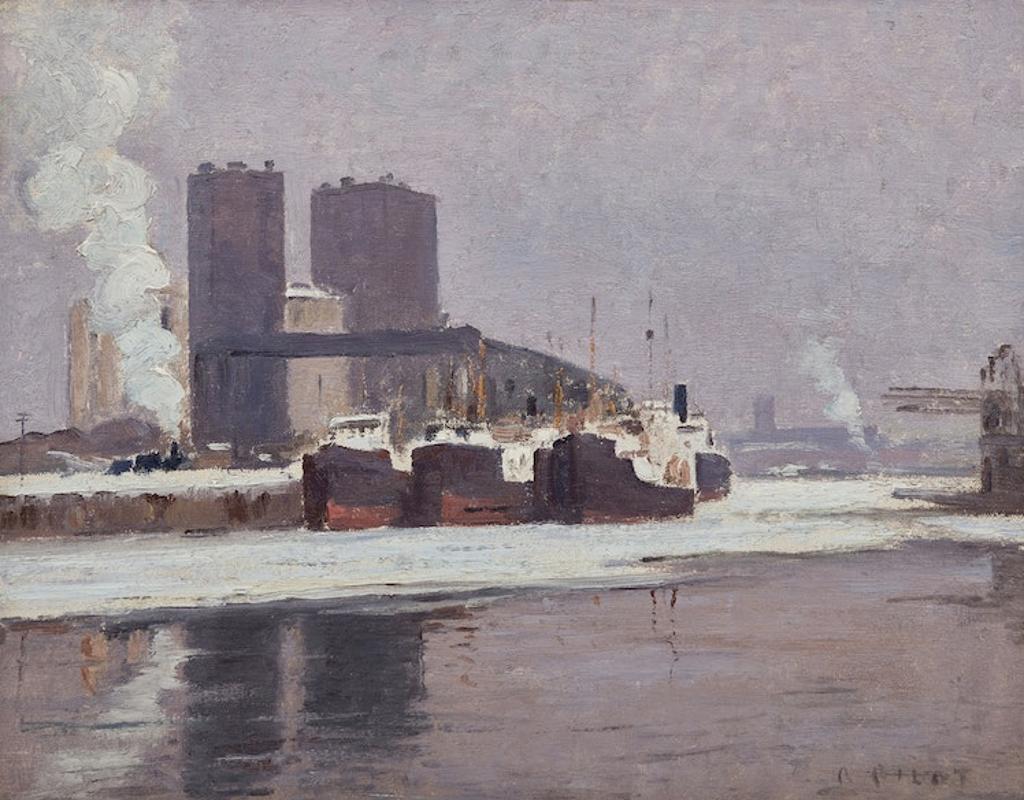 Robert Wakeham Pilot (1898-1967) - Winter Break Up, Montreal Harbour