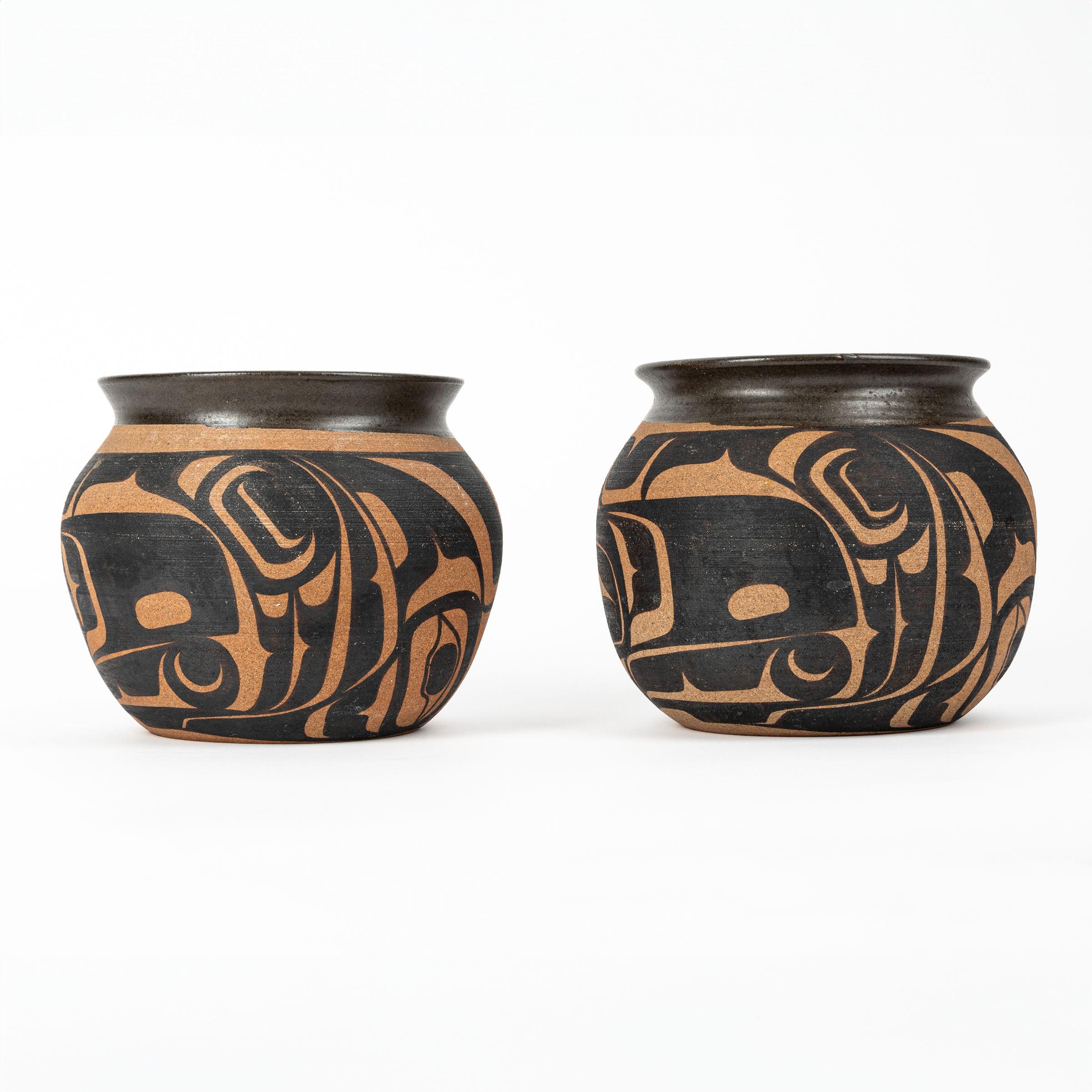 Judith Cranmer - Two Ceramic Bowls With Northwest Coast Design, 1989