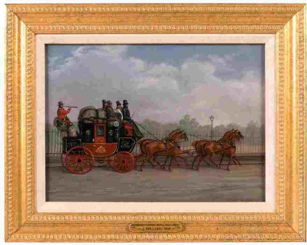 James Pollard (1792-1867) - Devonport-London, Royal Mail Coach