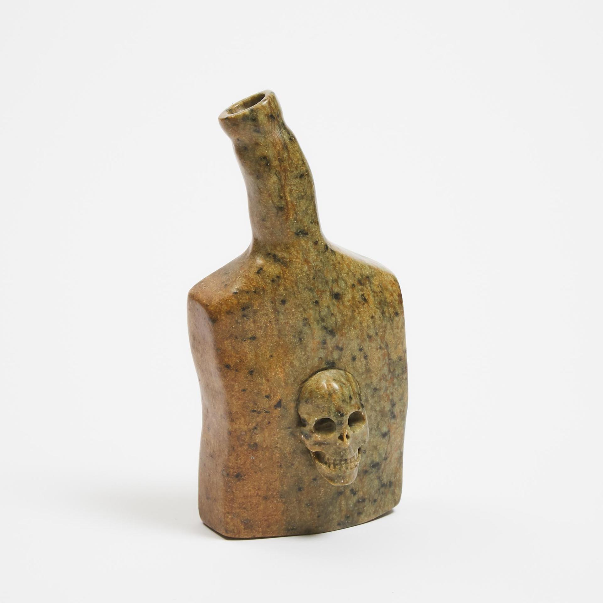 Bill Nasogaluak (1953) - Liquor Bottle With Skull