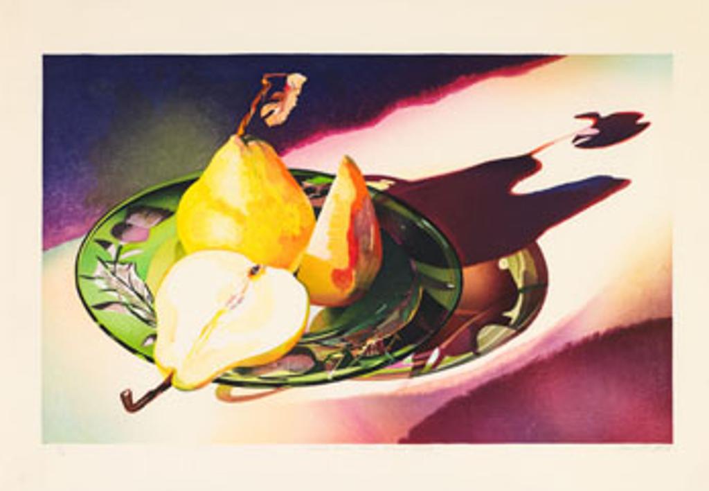 Mary Frances West Pratt (1935-2018) - Pears on a Green Glass Plate