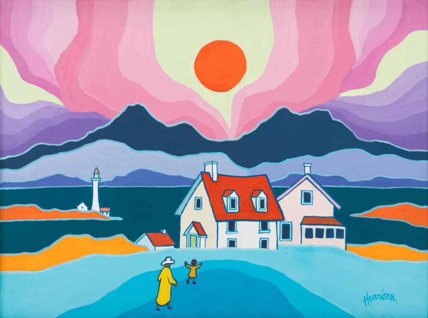 Ted Harrison (1926-2015) - House on the Point, 1997